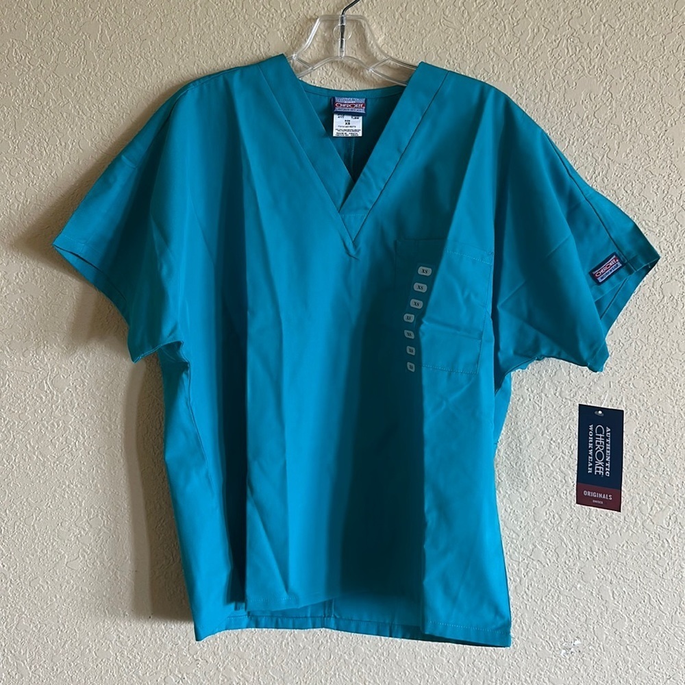 Cherokee Scrubs Blue Size XS teal unisex authentic scrubs